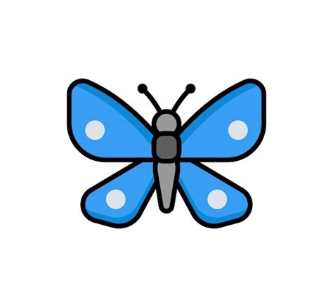 Premium Vector | Butterfly vector isolated icon Butterfly emoji ...