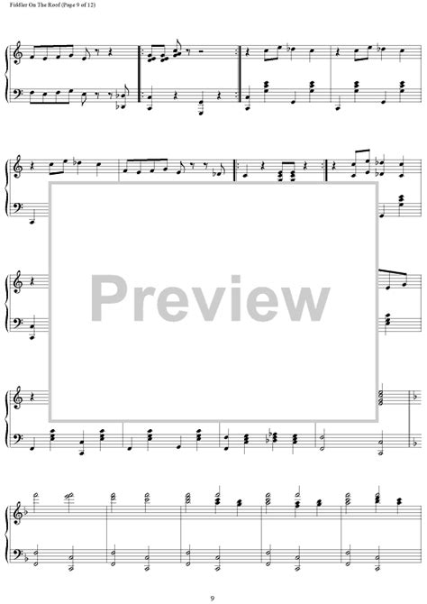 Fiddler On The Roof (Prologue (Tradition))" Sheet Music for Piano Solo ...