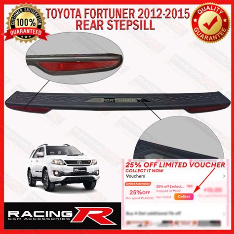 Toyota Fortuner 2005 To 2015 OEM Rear Step Sill Stepsill With