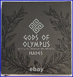 Gods Of Olympus Hades Oz Silver Cook Islands Antiqued High Relief