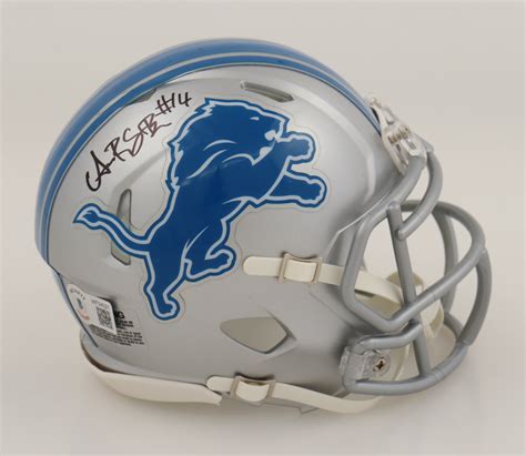 Amon-Ra St. Brown Signed Lions Speed Mini Helmet (Beckett) | Pristine ...