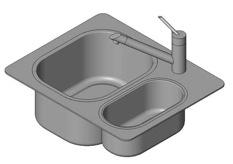 Sink 3d Dwg Model For Autocad • Designs Cad