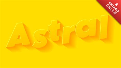 Astral Efecto Amarillo Veraniego Generador De Efectos De Texto