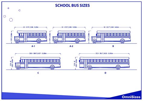 School Bus Sizes - Sizes of Objects and Stuff