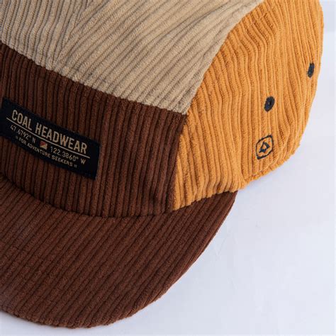 The Analog Corduroy 5 Panel Cap Coal Headwear