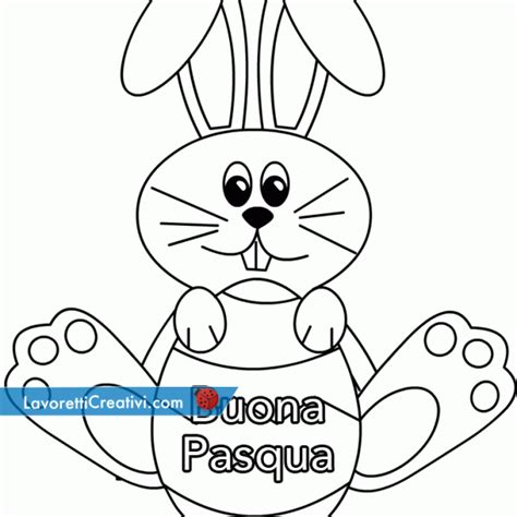 Coniglio Buona Pasqua Da Colorare Lavoretti Creativi