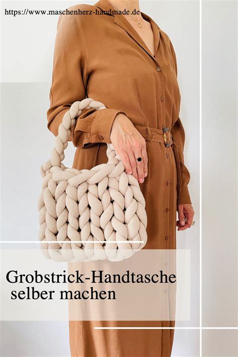 Anleitung Häkeltasche aus Grobstrick Tasche häkeln anleitung Diy