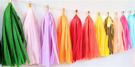 Rainbow Tassel Garland Rainbow Banner Home Office Decor Etsy