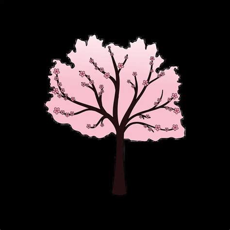 How To Draw A Cherry Blossom Tree Step By Step