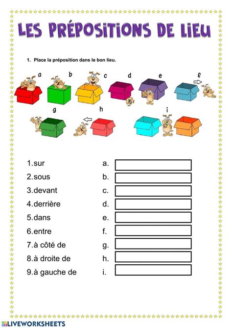 Les Prepositions De Lieu En Francais