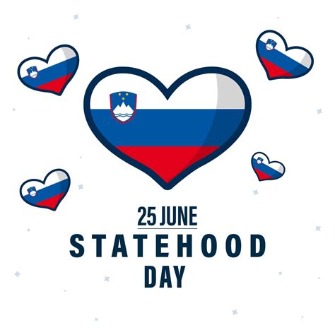 June 25 Slovenia Statehood Day Card Banner Poster Background Design Vector Illustration