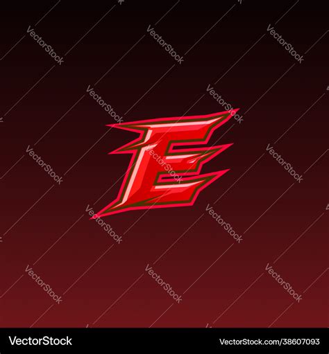 Initial e gaming esport logo design template Vector Image