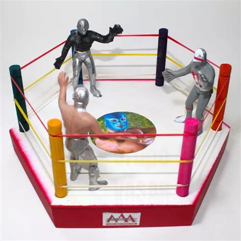 Ring De Lucha Libre Kit Con Luchadores Juguete Hexadrilatero Mercadolibre