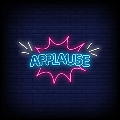 Applause Neon Signs Style Text Vector 2185908 Vector Art at Vecteezy