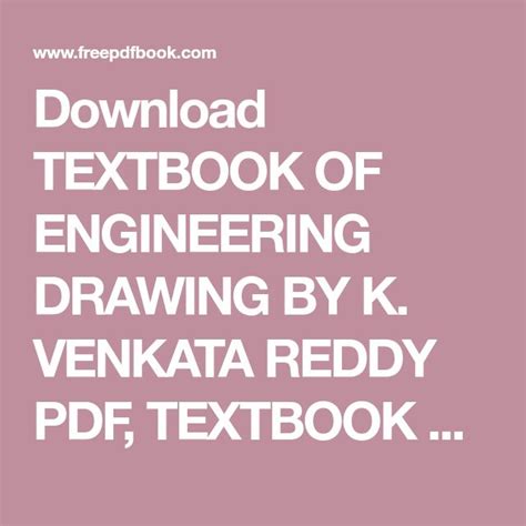 PDF TEXTBOOK OF ENGINEERING DRAWING BY K VENKATA REDDY Free PDF