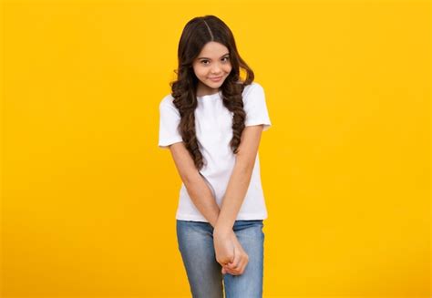 Premium Photo Funny Shy Face Beautiful Teen Girl Student Portrait Of