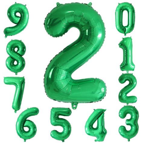 32inch Number Balloons Green Big Green Balloon Party Supplies For Boy ...