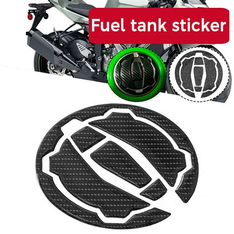 Real Carbon Fiber Gas Tank Fuel Cap Cover Protector For Ninja