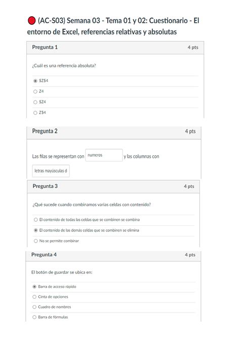 Ac S Semana Tema Y Cuestionario El Entorno De Excel The Best Porn Website