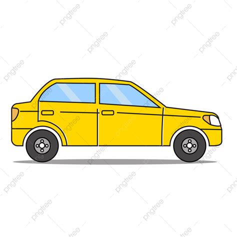 Kartun Mobil Kuning Mobil Mobil Kuning Mobil Kartun Png Dan Vektor Dengan Background