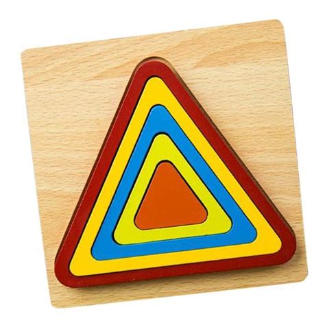 Puzzle Géométrique Montessori en Bois Jouets Educatifs de Montessori d