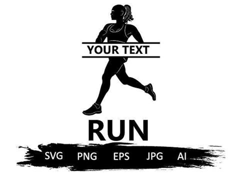 Running Woman Svg Running Girl Silhouette Keep Running Svg Runner