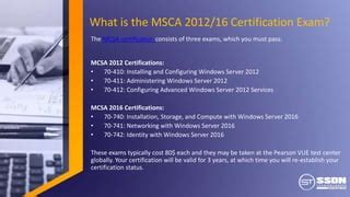 About The Mcsa Certification Training Ppt