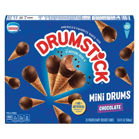 Drumstick Mini Drums Chocolate Sundae Cones 20 Count