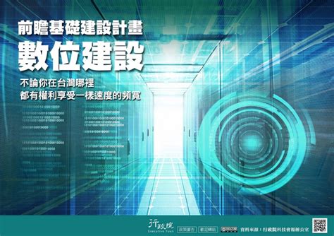 行政院新聞傳播處特製作「前瞻基礎建設計畫─數位建設」政策溝通電子單張文宣