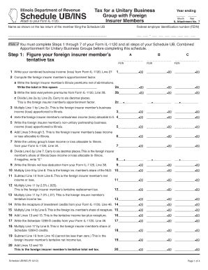 Fillable Online Tax Illinois Illinois Department Of Revenue Schedule