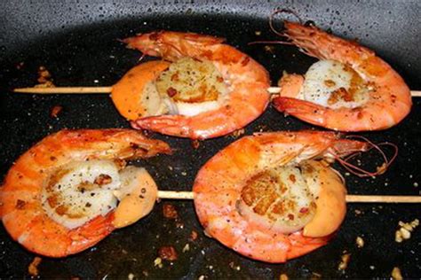 Recette De Brochettes De Gambas Et De Saint Jacques La Recette Facile