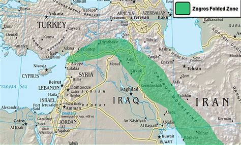 Zagros Mountains Mesopotamia Map