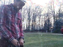 Blonde Redneck Taking A Piss Outside ThisVid