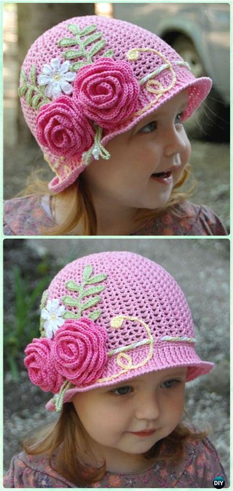 Crochet Girls Sun Hat Free Patterns Instructions