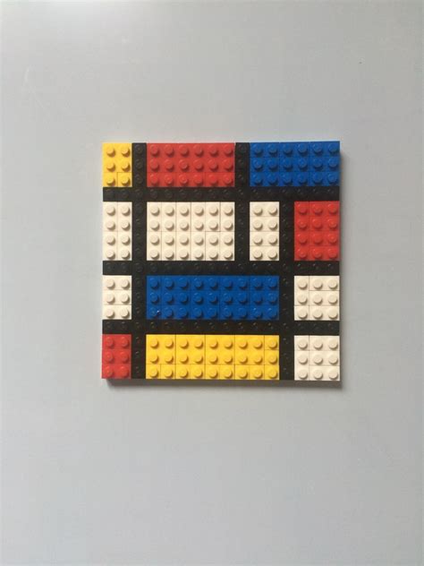 Small Lego Piet Mondrian Mosaic Moc Etsy Uk