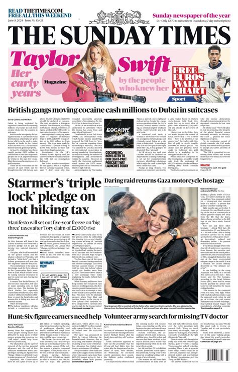 Sunday Times Front Page Th Of June Tomorrow S Papers Today