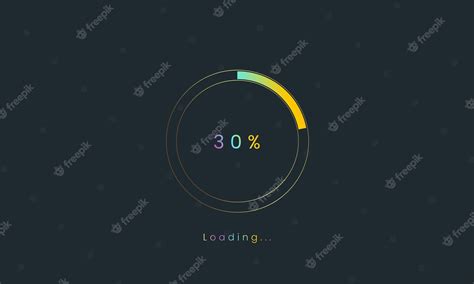 Premium Vector 30 Percent Rainbow Loading Bar Uploading Bar For User