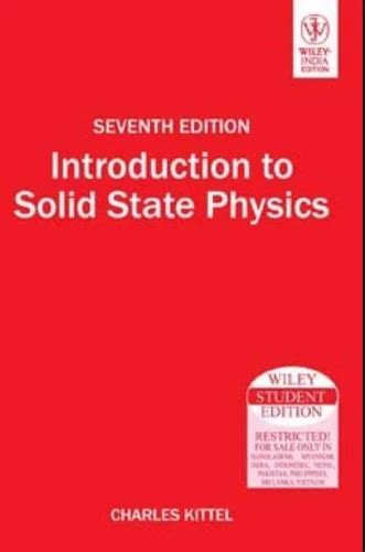 Introduction To Solid State Physics 7th Edition Book At Rs 440 1 Piece