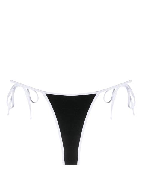 Casablanca Monogram Side Tie Bikini Bottoms Farfetch