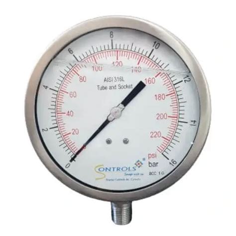 Series 2211PG SSL All Stainless Steel Pressure Gauge Bourdon Type