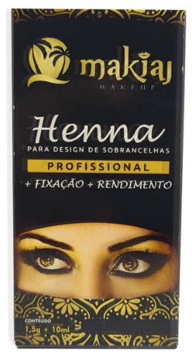 Henna Para Design De Sobrancelhas Makiaj Loja Ilumine