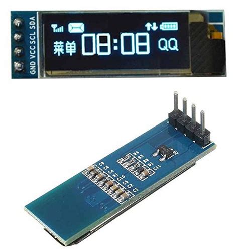 Inch X I C Iic Antarmuka Serial Putih Biru Oled Lcd Display