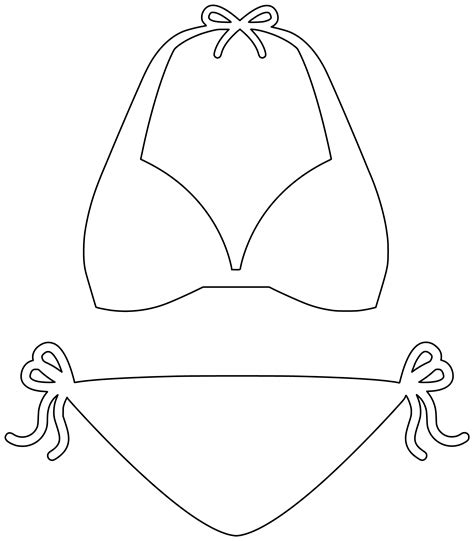 Shape Of Bikini Free Printable Papercraft Templates