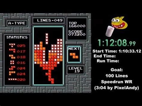 NES Tetris - 100 Line Speedrun in 2:52.45 (World Record) by Cheez : Tetris