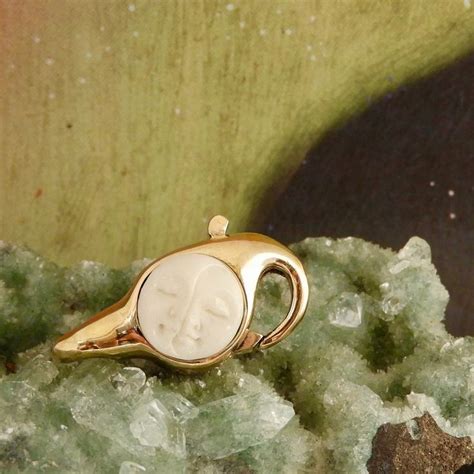 Redbalifrog Moon Face Lock Brass Charm Jewelry Bead Store Moon Face