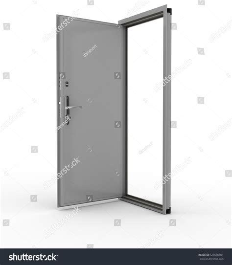 Metal Door 3d Rendering 3d Illustration Stock Illustration 523530601