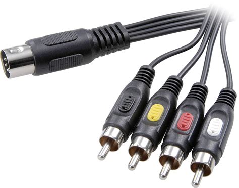 Kabel Audio SpeaKa Professional 5 Pinowy DIN 4 X Cinch Czarny 1 5 M