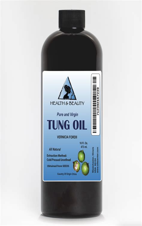 Aceite de Tung Acabado de madera sin refinar Orgánico Virgen Prensado