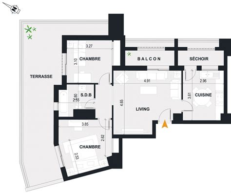 Ide Plan Appartement Terrasse