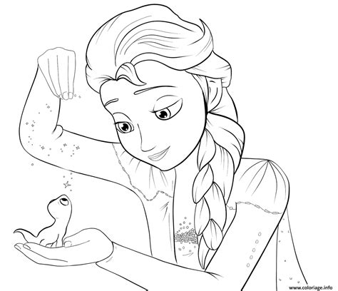 Coloriage Frozen Elsa And Bruni Dessin La Reine Des Neiges Imprimer